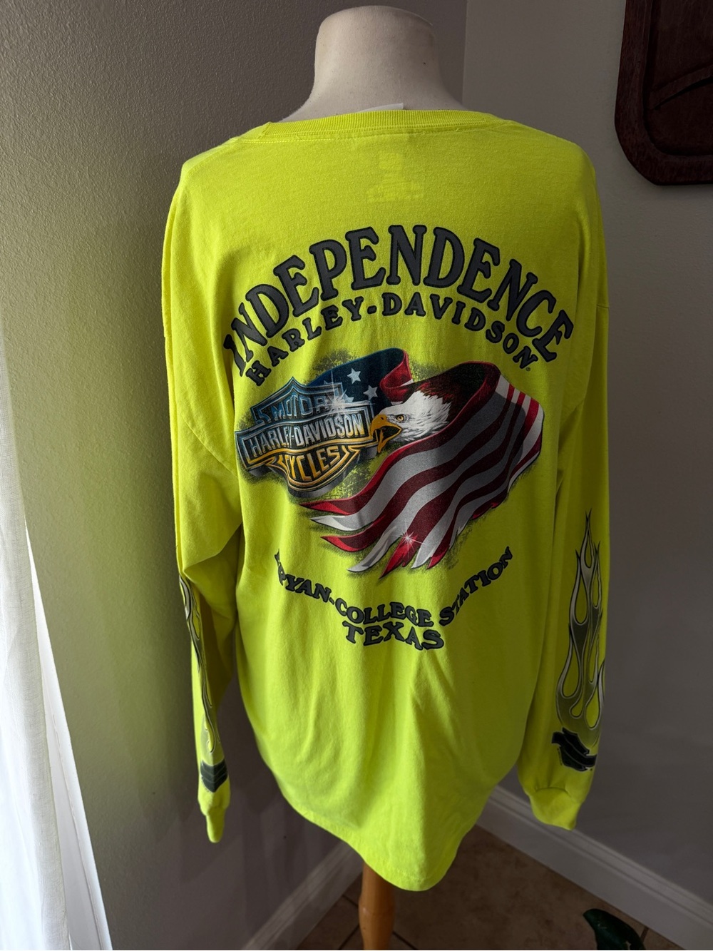 2012 Harley-Davidson Independence Texas Neon Long Sleeve Shirt XL